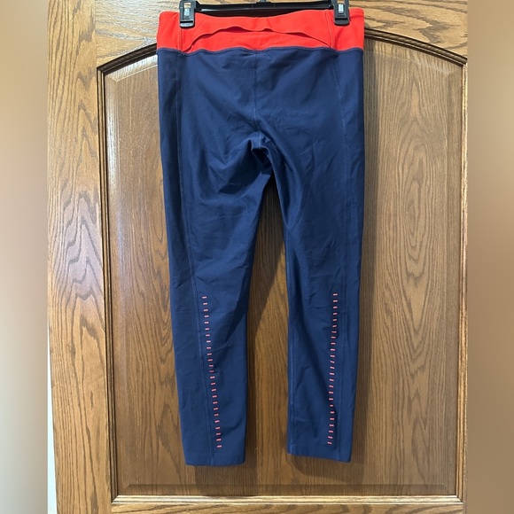 Women’s Under Armour Compression Legging, red and navy - Picture 3 of 5